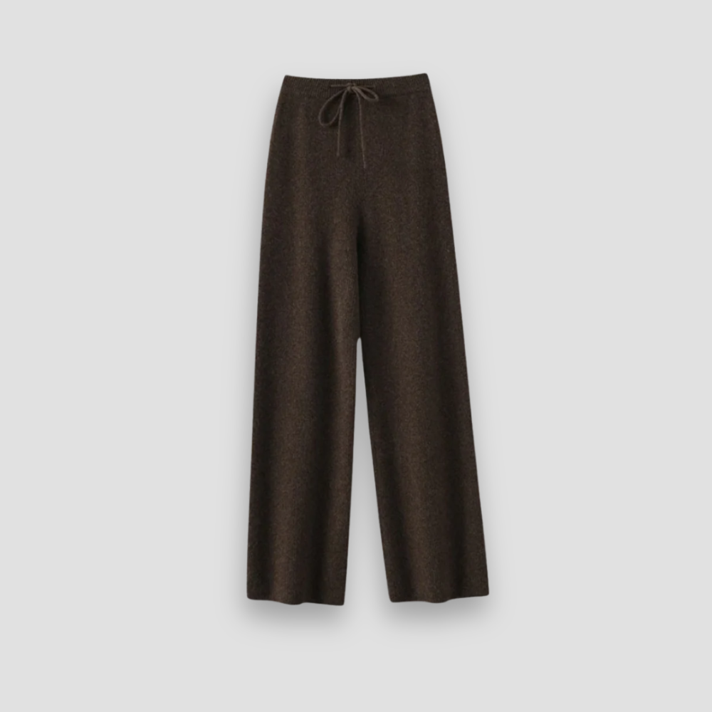 Badhie | Women’s Cashmere Pants Wide Knit Lounge Trousers