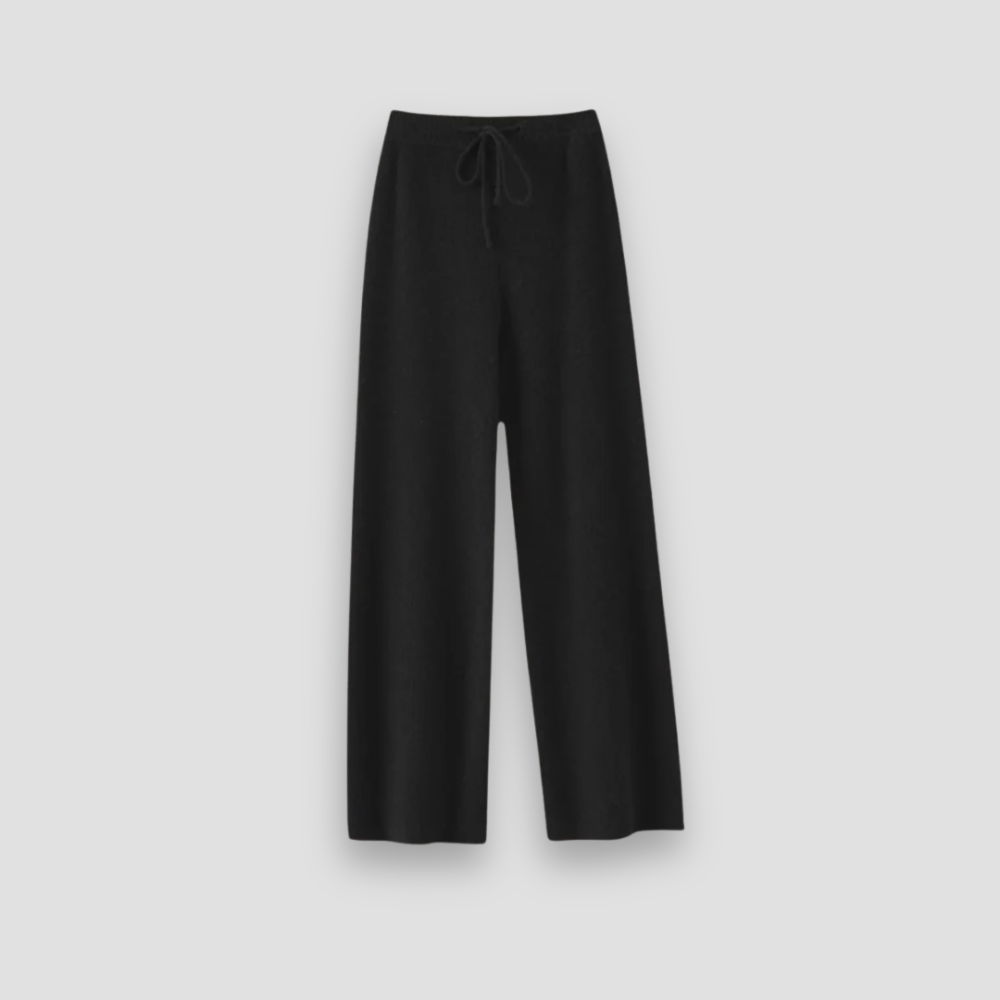 Badhie | Women’s Cashmere Pants Wide Knit Lounge Trousers
