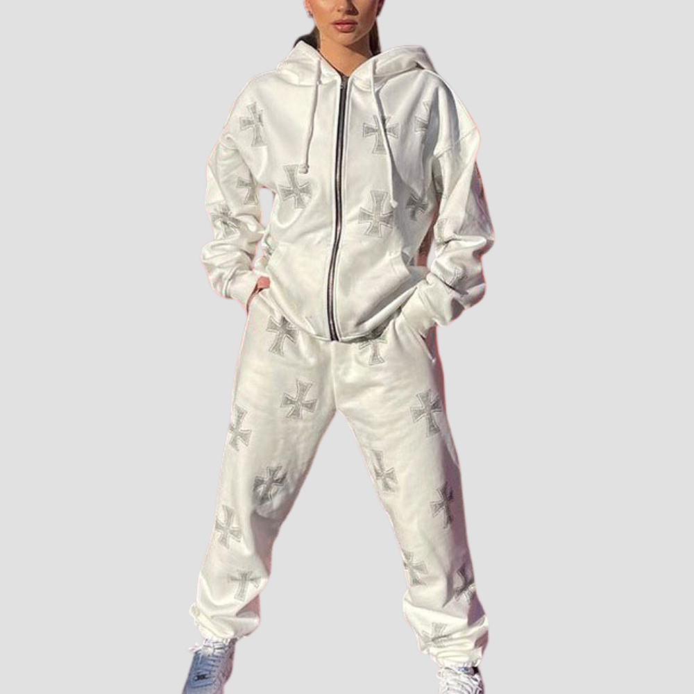 Badhie | Women's Gothic Cross Tracksuit Set