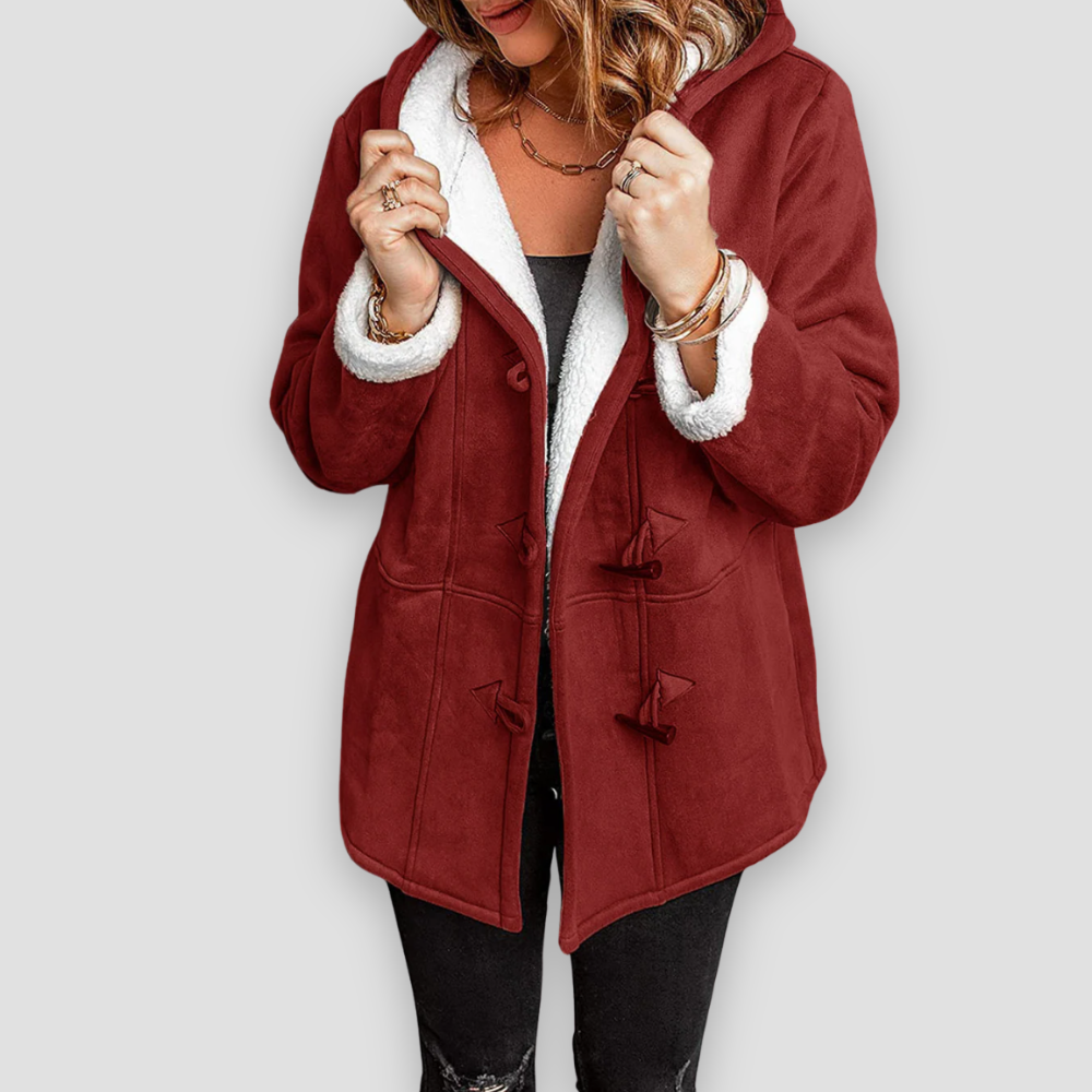 Badhie | Women’s Winter Jacket Sherpa-Lined Toggle Coat