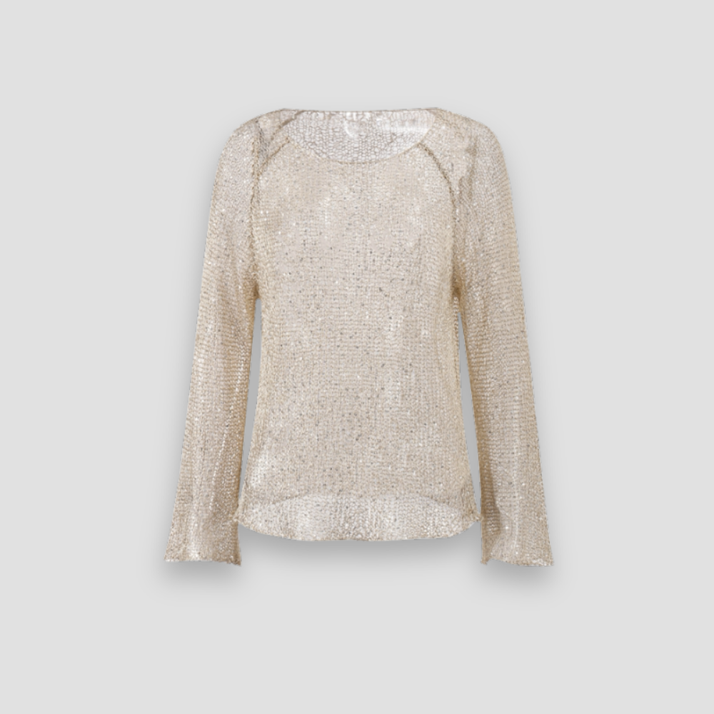 Badhie | Women’s Shimmer Knit Sequin Top
