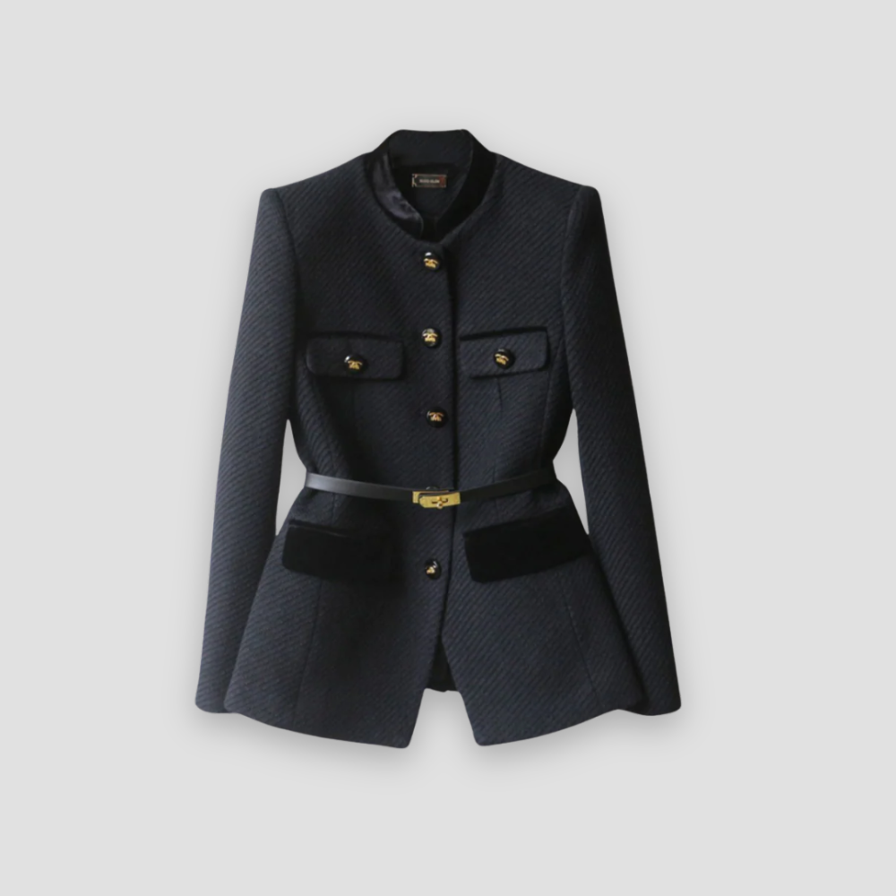 Badhie | Women’s Elegant Quilted Belted Blazer