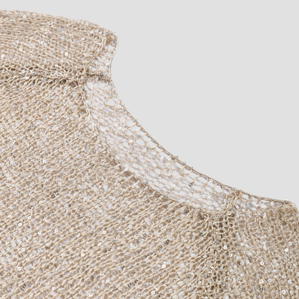 Badhie | Women’s Shimmer Knit Sequin Top
