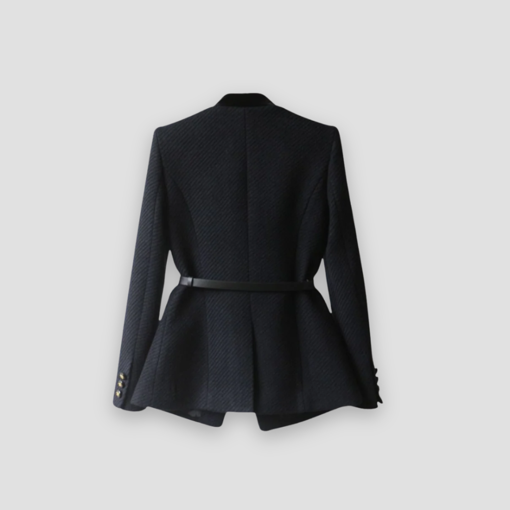 Badhie | Women’s Elegant Quilted Belted Blazer