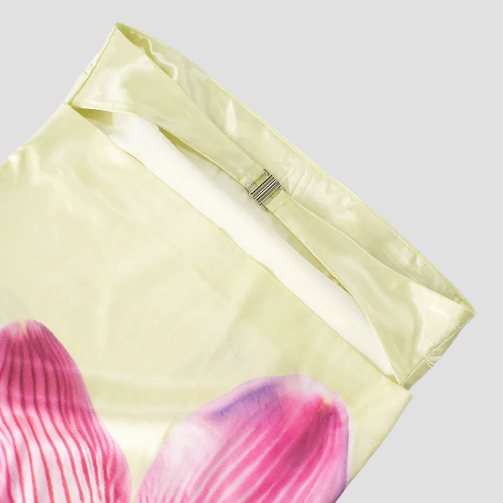 Badhie | Women’s Orchid Bloom Satin Maxi Dress