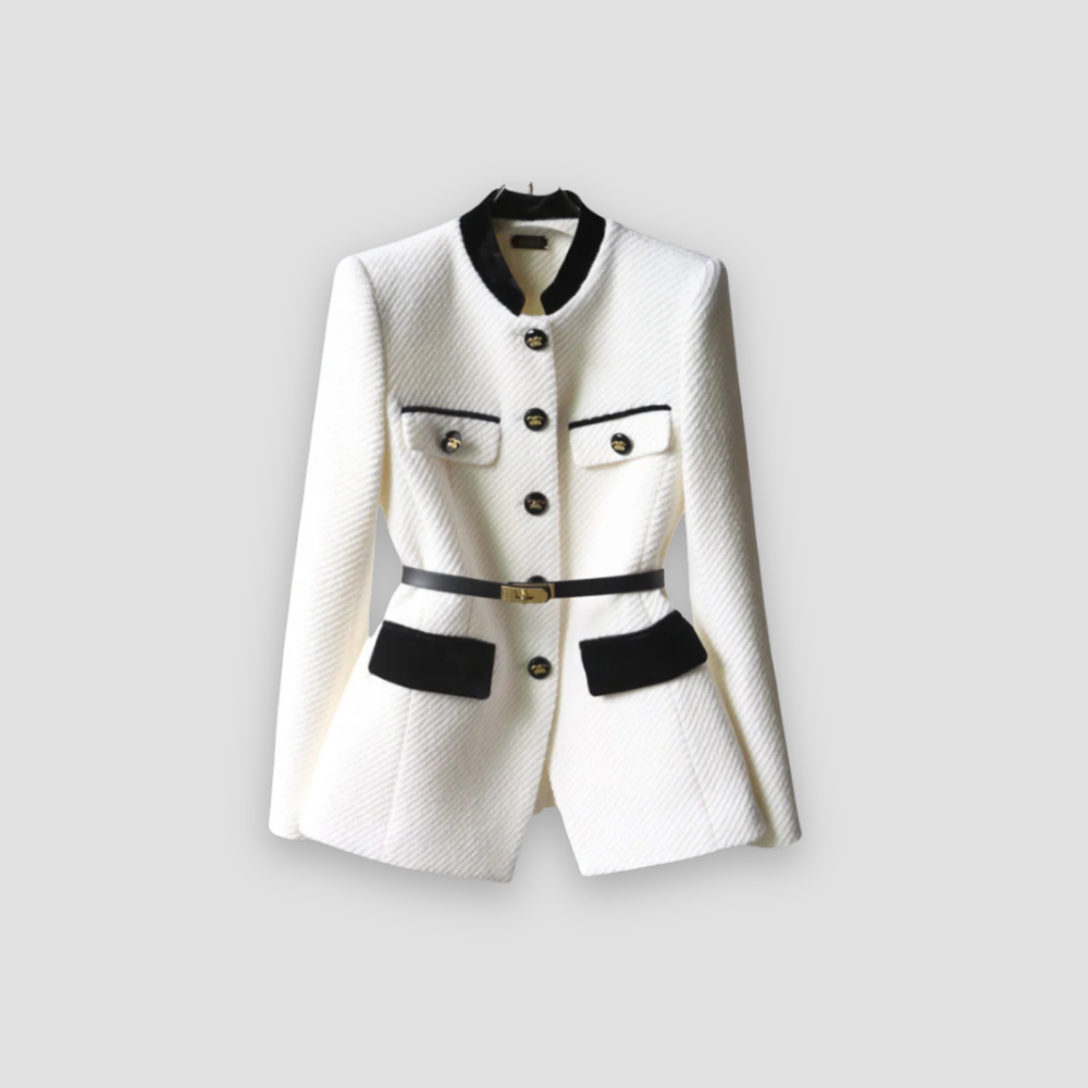 Badhie | Women’s Elegant Quilted Belted Blazer