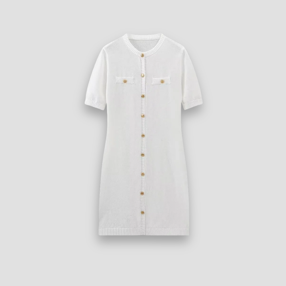 Badhie | Women’s Icon Knit Button Mini Dress