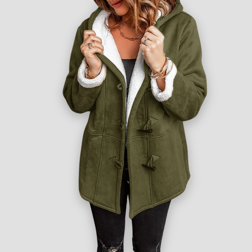 Badhie | Women’s Winter Jacket Sherpa-Lined Toggle Coat