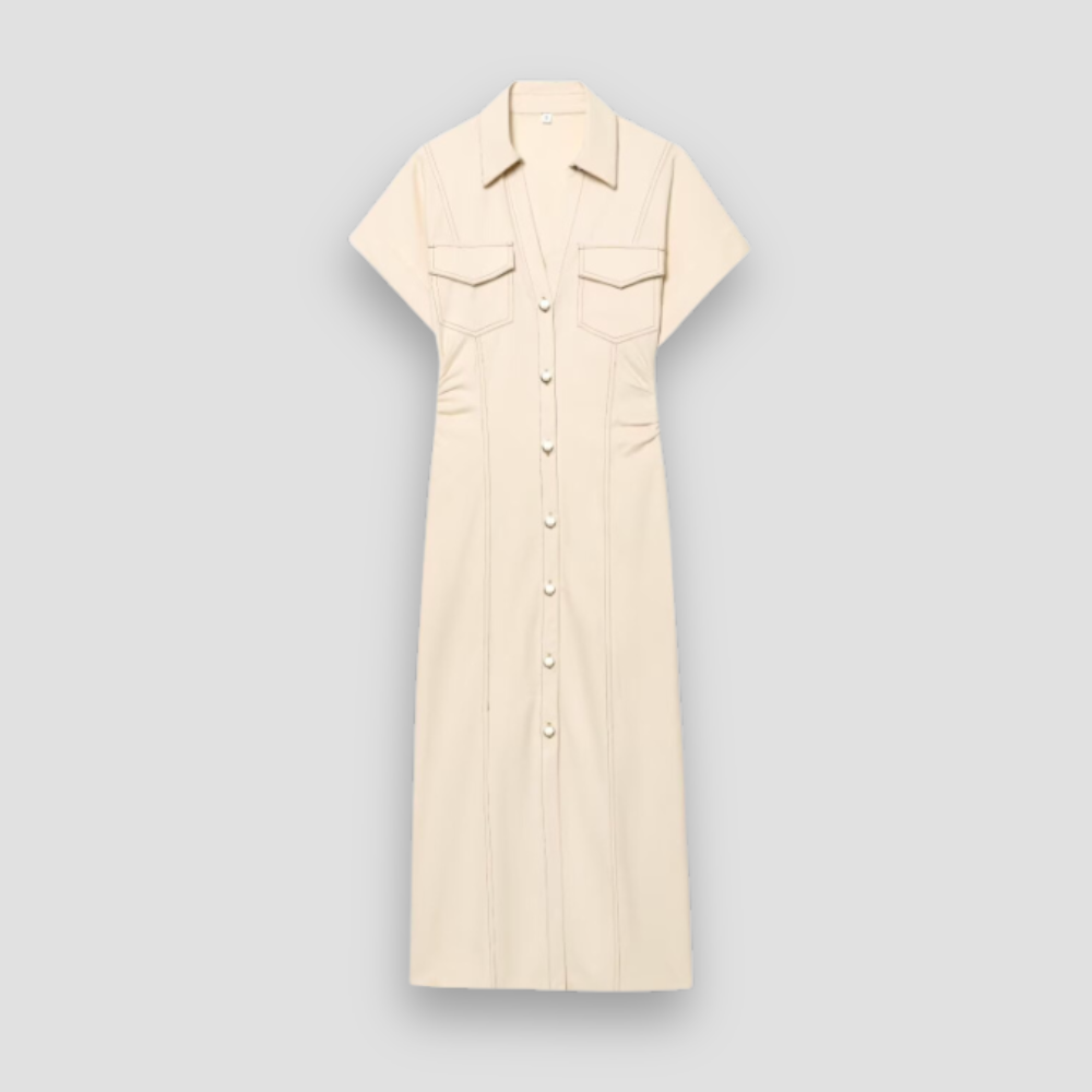 Badhie | Women's Button-Up Midi Shirt Dress
