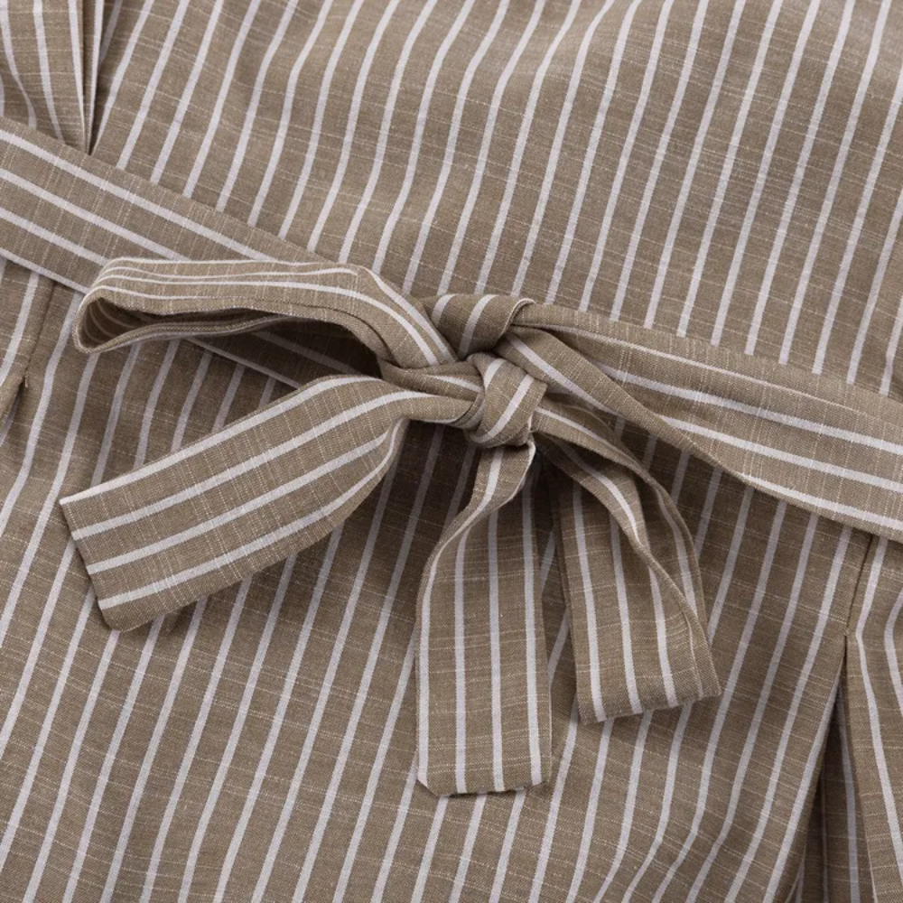 Badhie | Women's Striped Tie-Waist Blouse