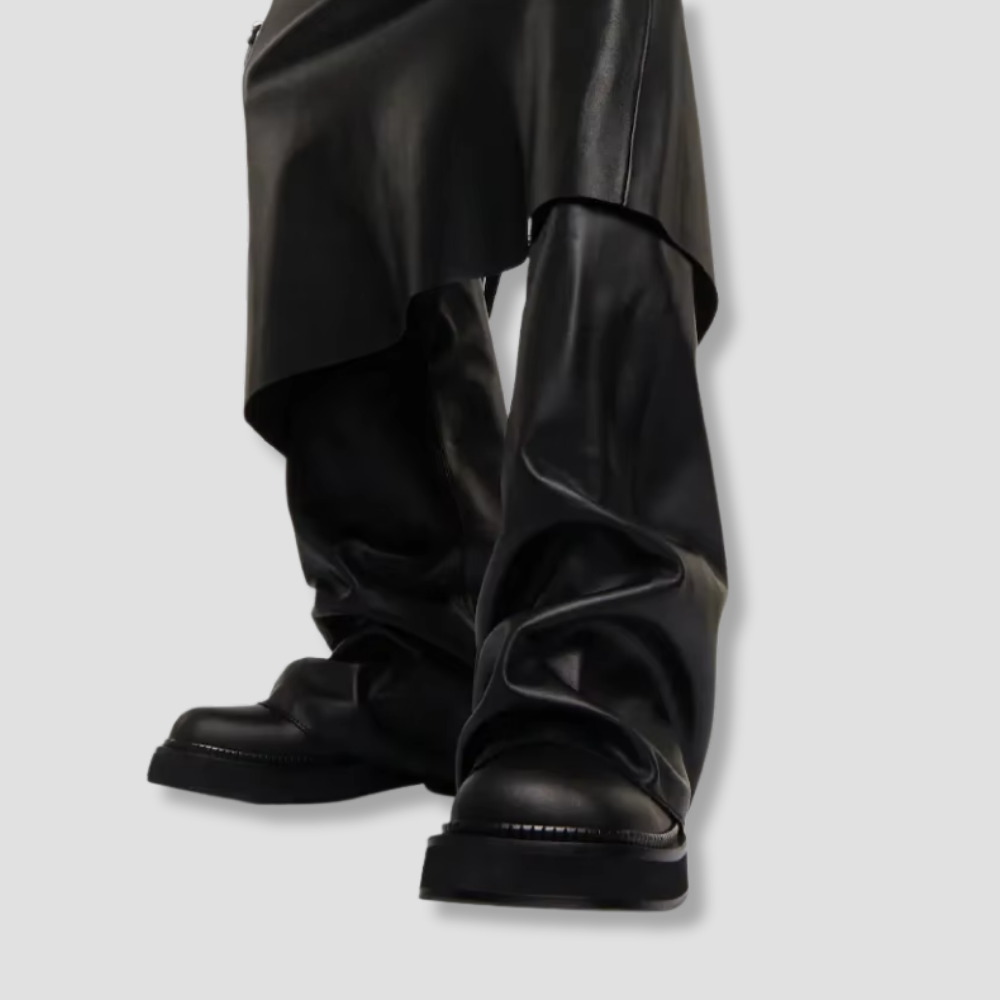 Badhie | Women’s Slouch Vegan Leather Mid-Calf Boots