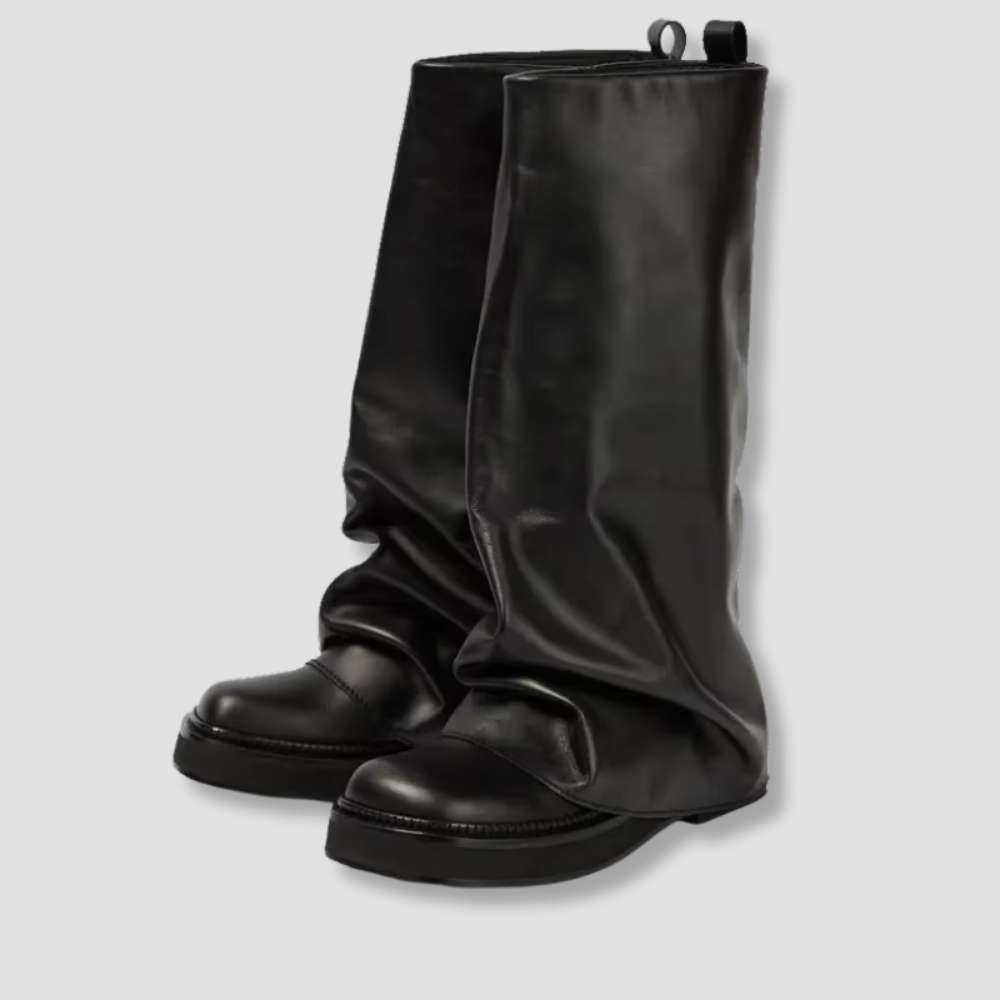 Badhie | Women’s Slouch Vegan Leather Mid-Calf Boots