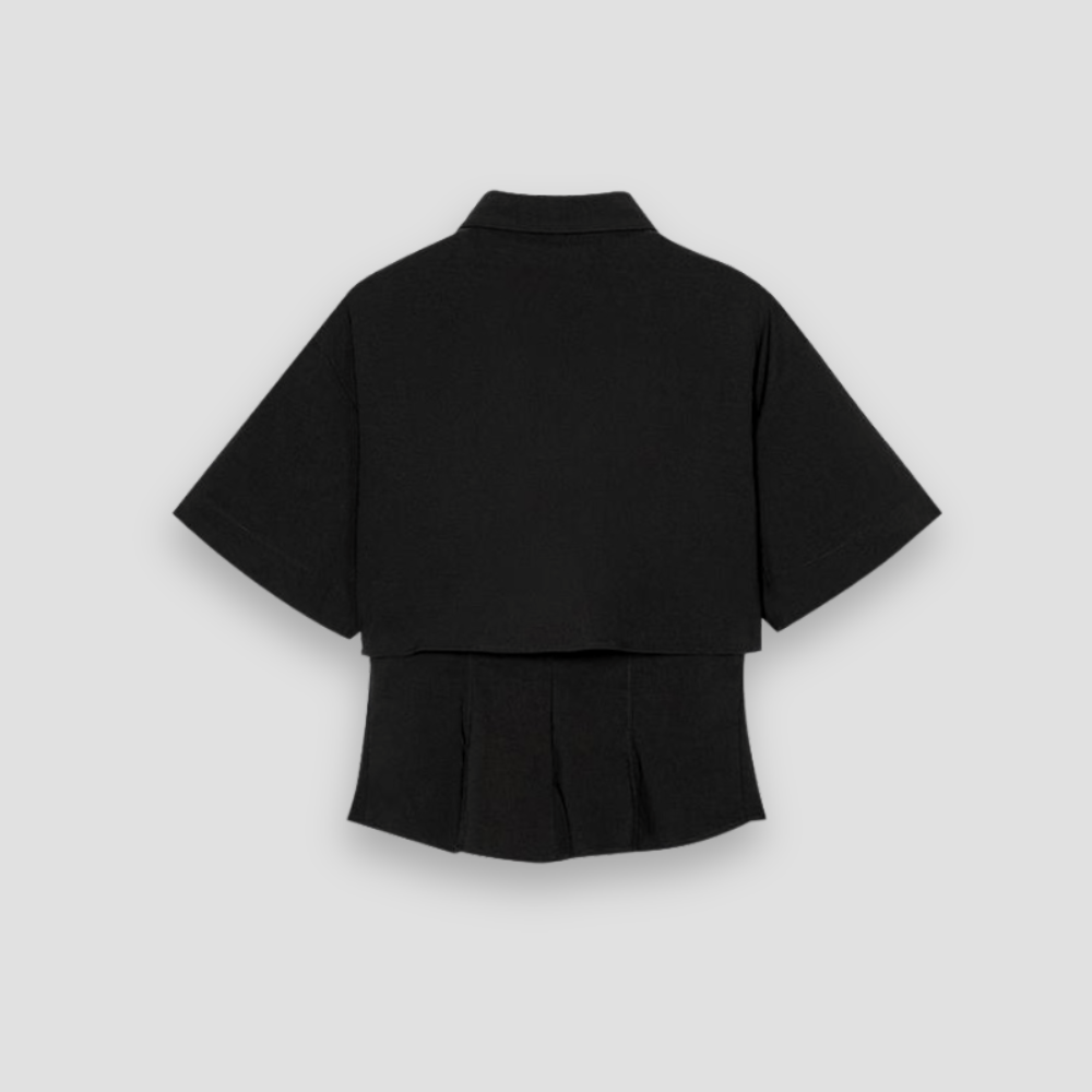 Badhie | Women's Dual-Layer Sculpted Button Shirt