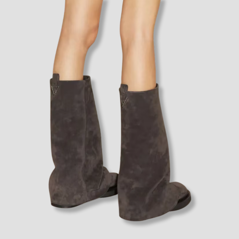 Badhie | Women’s Slouch Vegan Leather Mid-Calf Boots