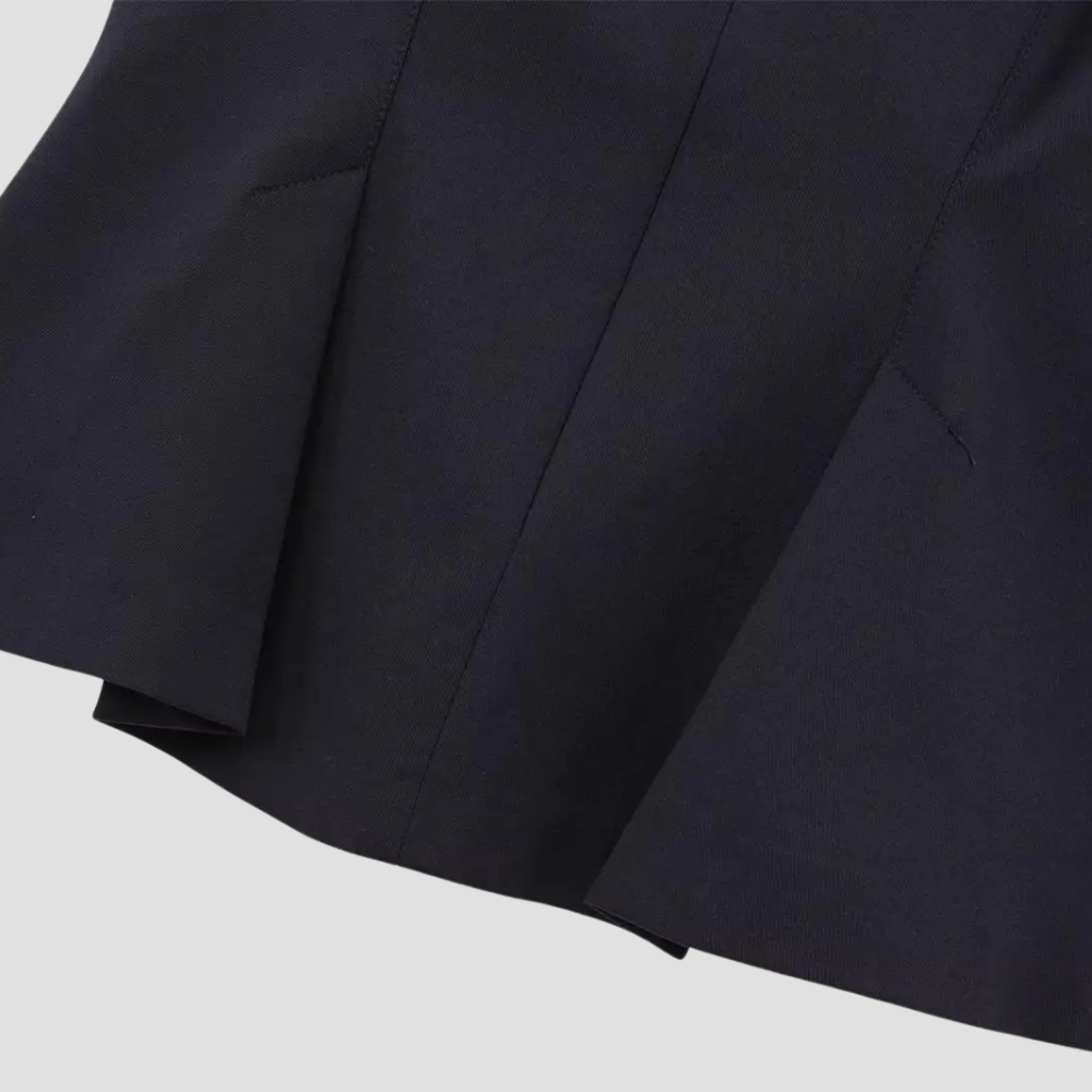 Badhie | Women's Sculpted Peplum Zip-Front Top