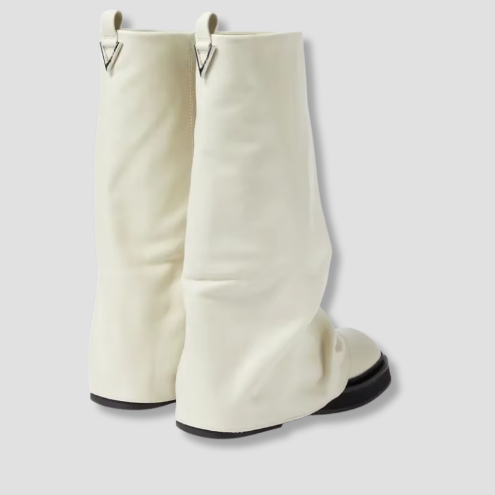 Badhie | Women’s Slouch Vegan Leather Mid-Calf Boots