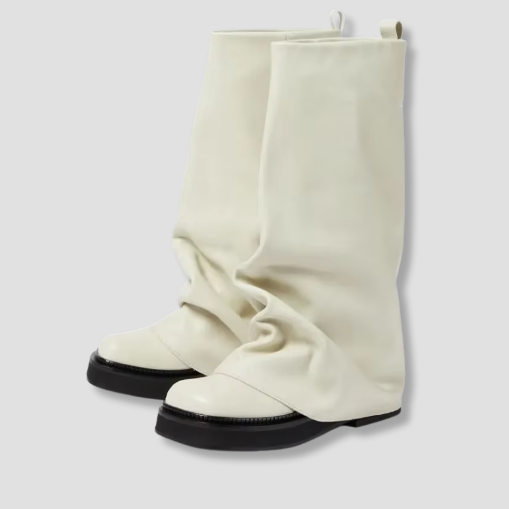 Badhie | Women’s Slouch Vegan Leather Mid-Calf Boots