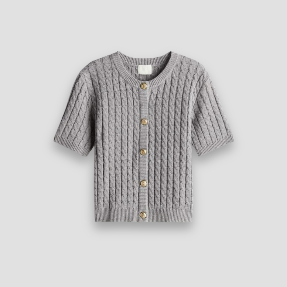 Badhie | Women’s Cable Knit Short-Sleeve Cardigan