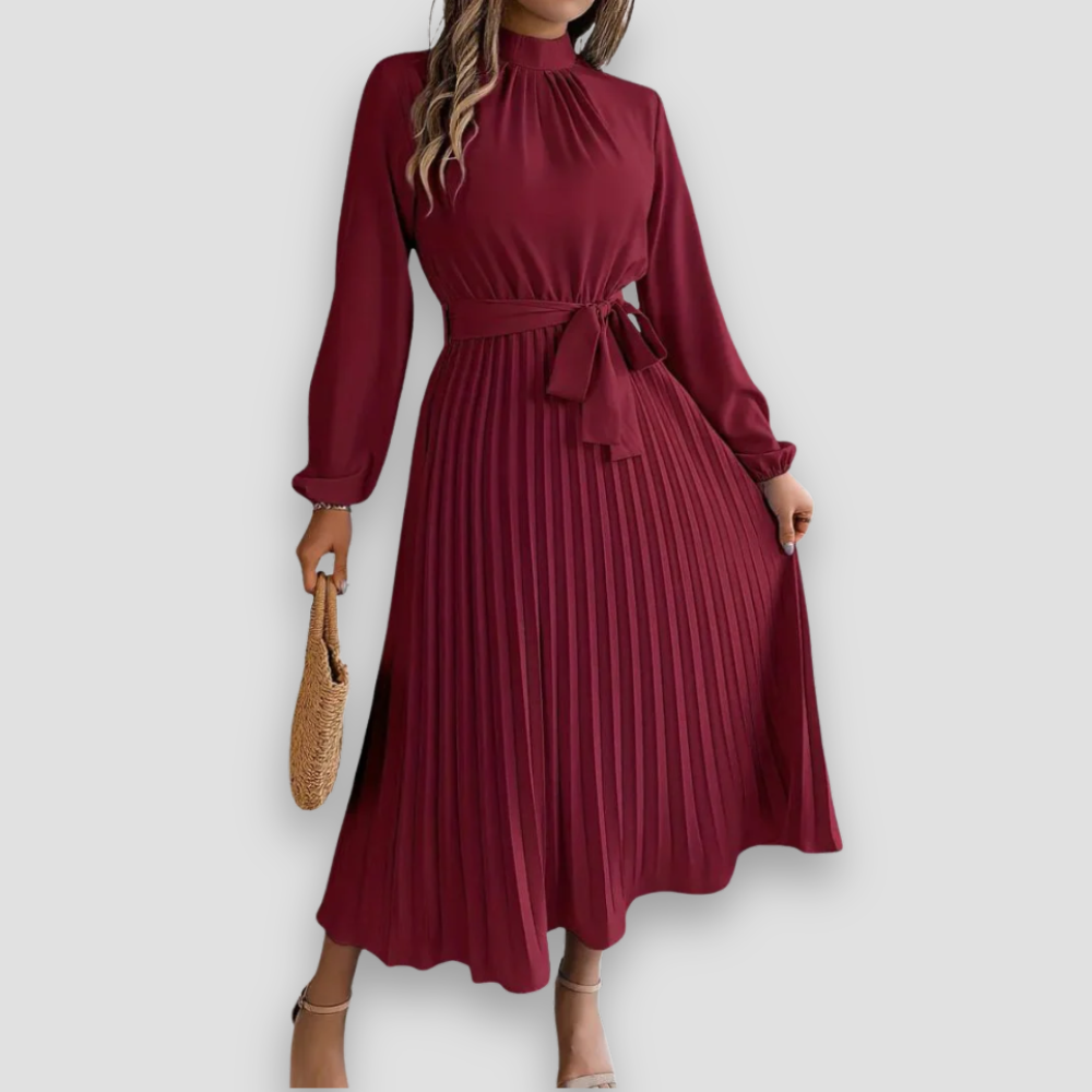 Badhie | Women’s Winter Pleated Midi Dress