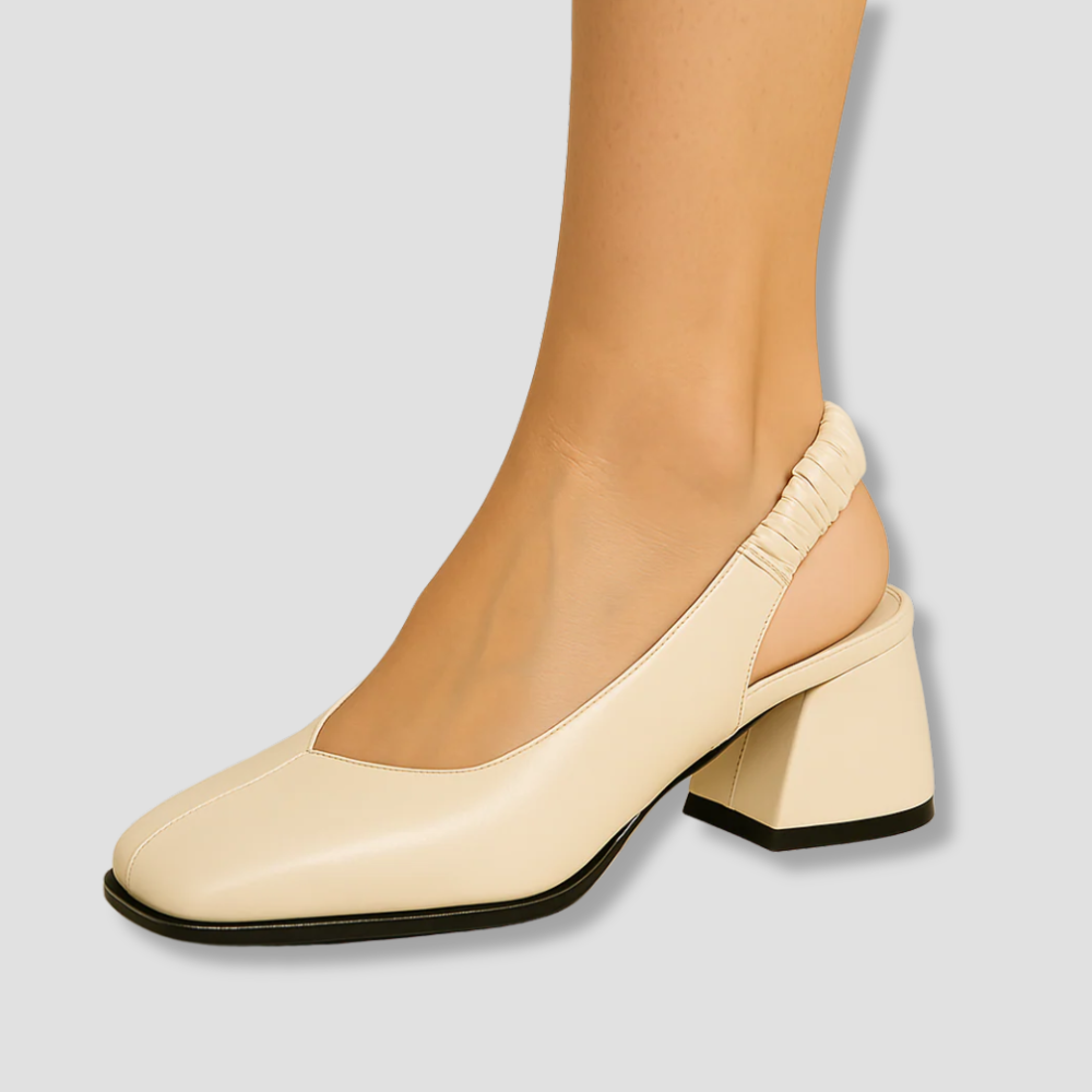 Badhie | Women’s Modern Square-Toe Slingback Heels