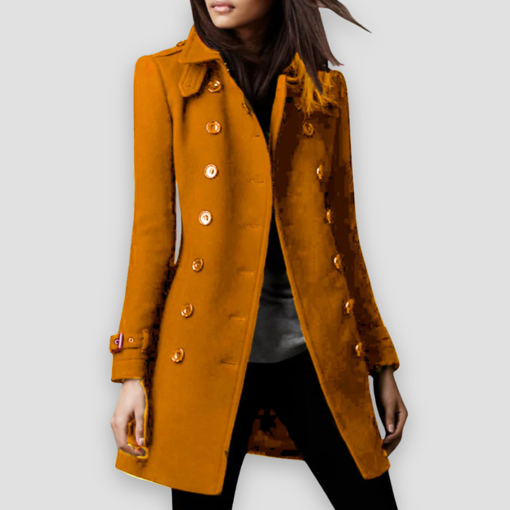 Badhie | Women’s Winter Jacket Elegant Wool Blend Peacoat