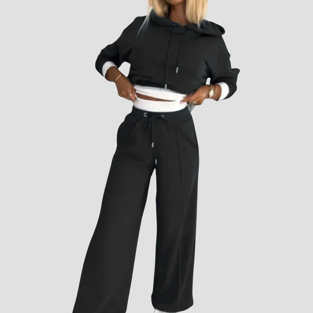 Badhie | Women’s Tracksuit Two-Piece Wide-Leg Hoodie Set