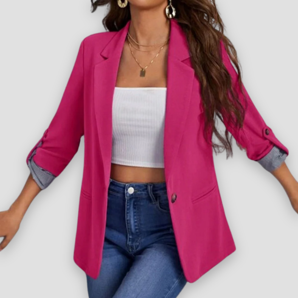 Badhie | Women’s Casual Roll-Up Sleeve Blazer