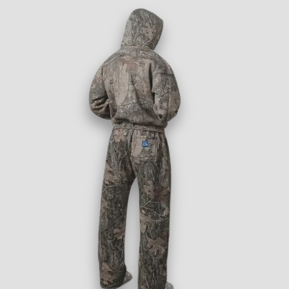 Badhie | Women's Camouflage Hoodie Loose Sweatpants Two-Piece Set