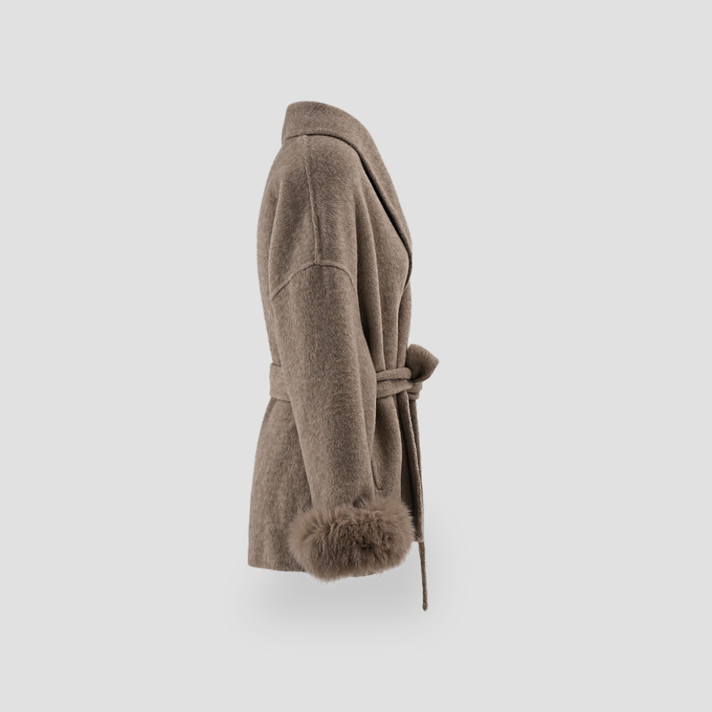 Badhie | Women's Winter Jacket Warm Wool Luxe Faux Fur Coat