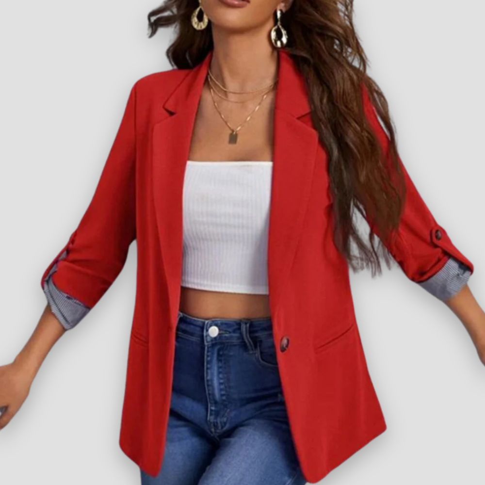 Badhie | Women’s Casual Roll-Up Sleeve Blazer