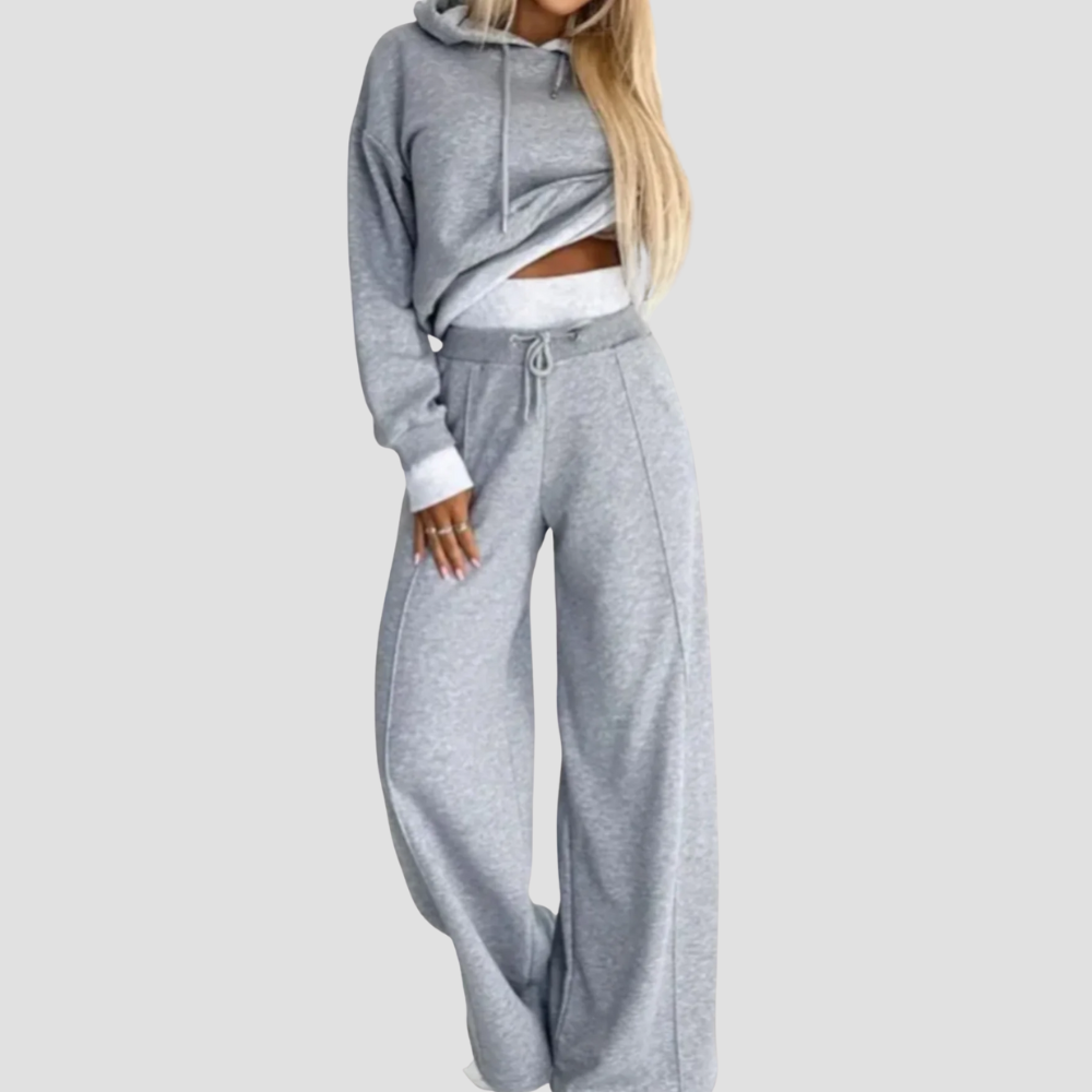Badhie | Women’s Tracksuit Two-Piece Wide-Leg Hoodie Set