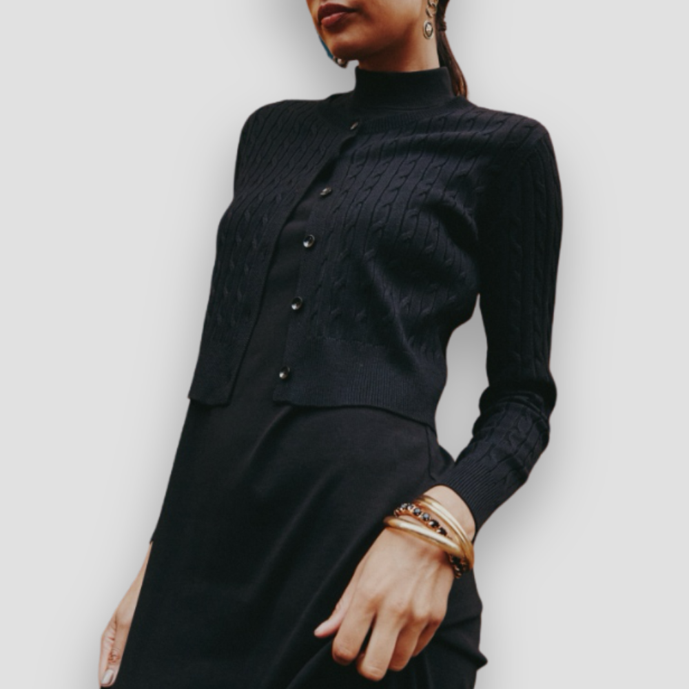 Badhie | Women’s Cropped Cable Knit Cardigan