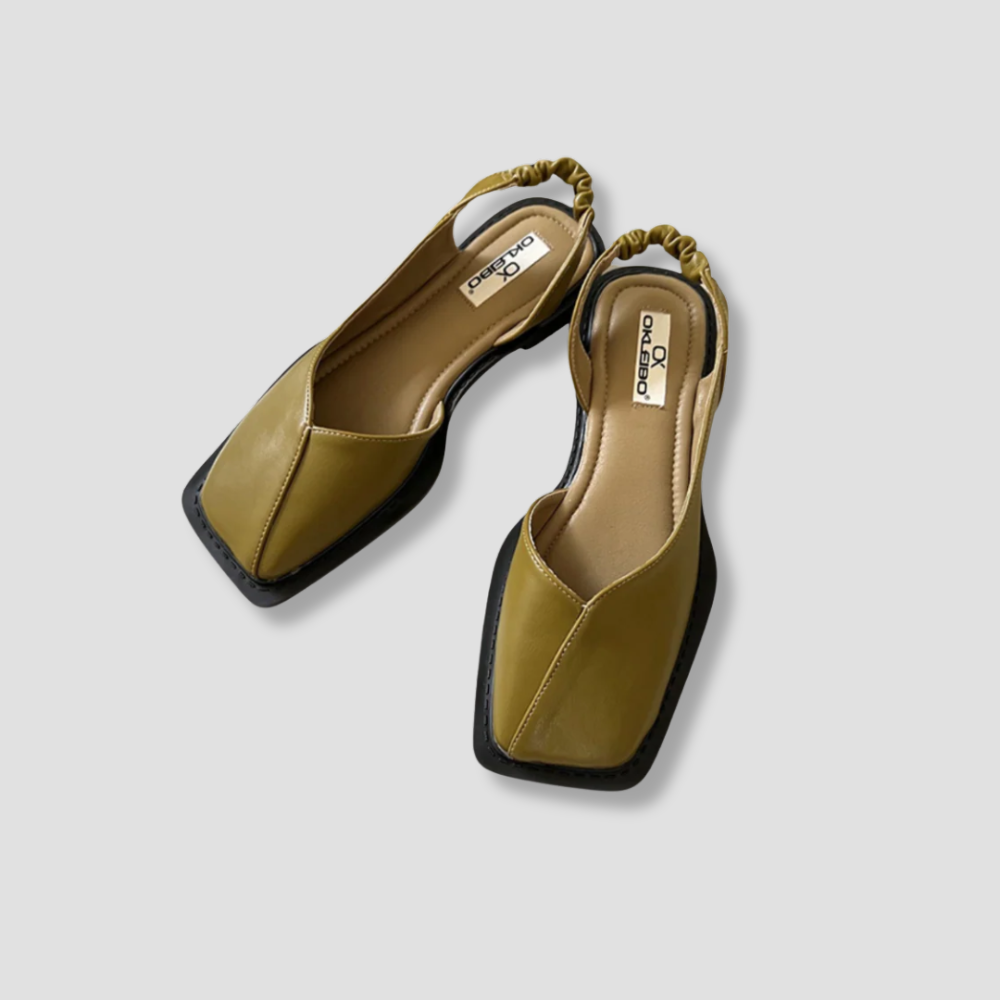 Badhie | Women’s Modern Square-Toe Slingback Heels