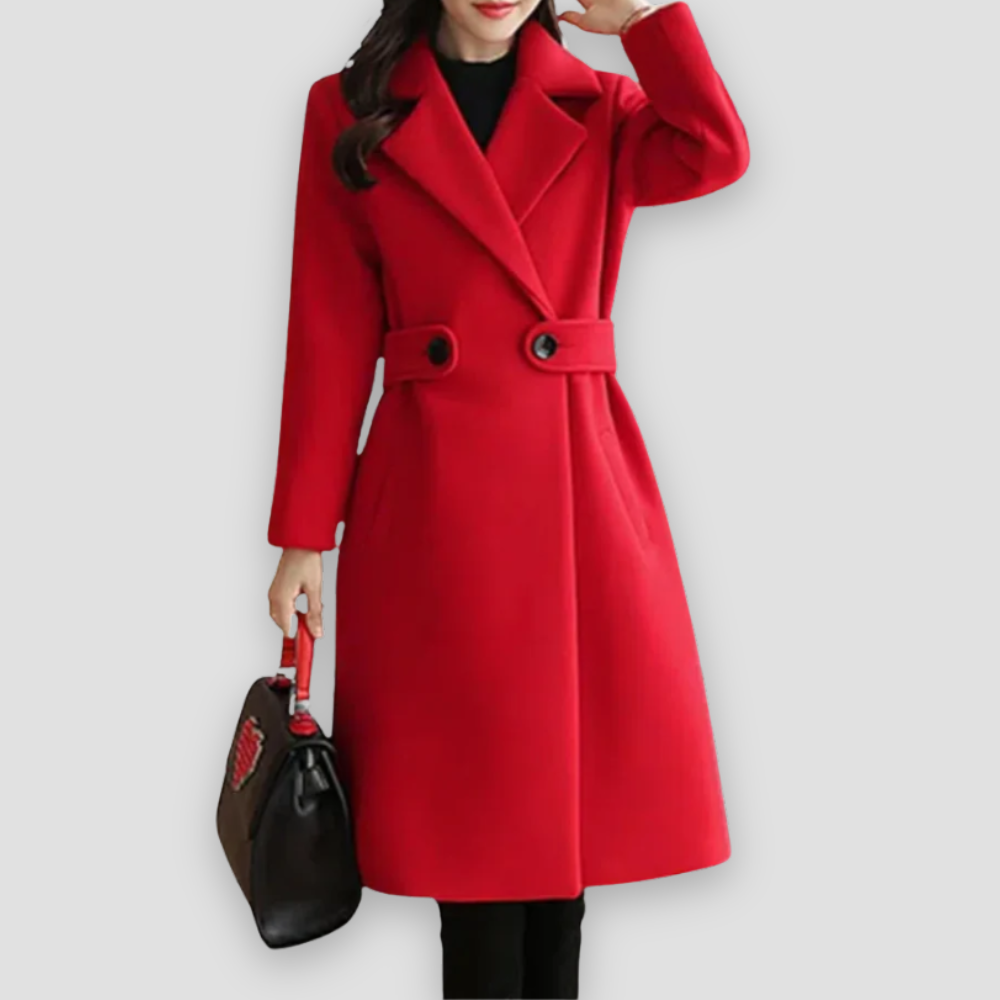 Badhie | Women’s Elegant Wool Winter Trench Coat