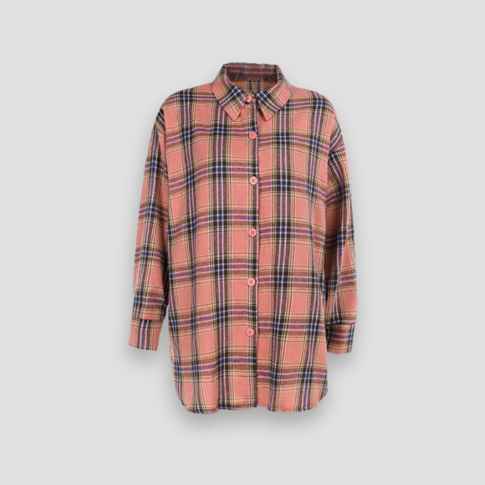 Badhie | Women's Plaid Flannel Button-Up Shirt