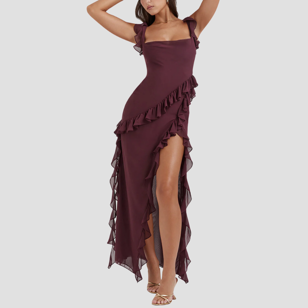 Badhie | Women’s Ruffle Cascade Evening Gown