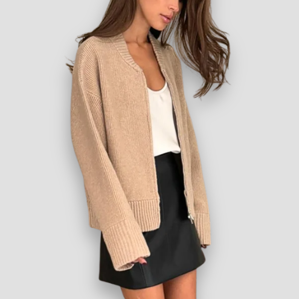 Badhie | Women’s Zip-Up Knit Cardigan