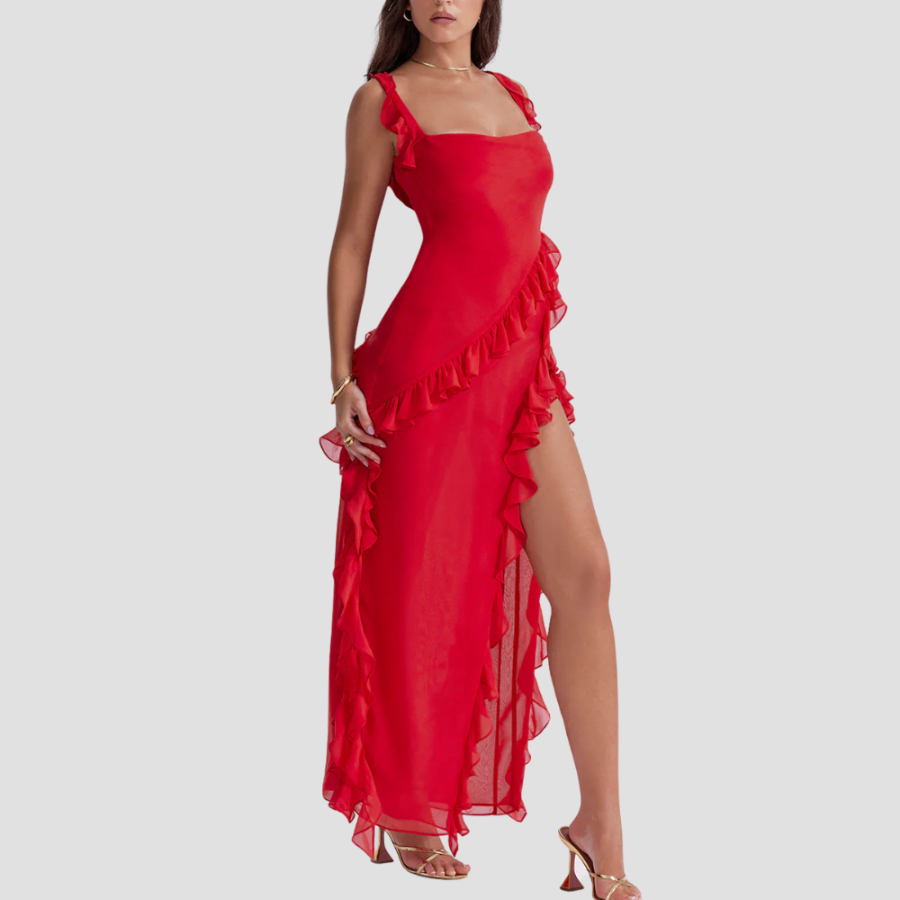 Badhie | Women’s Ruffle Cascade Evening Gown