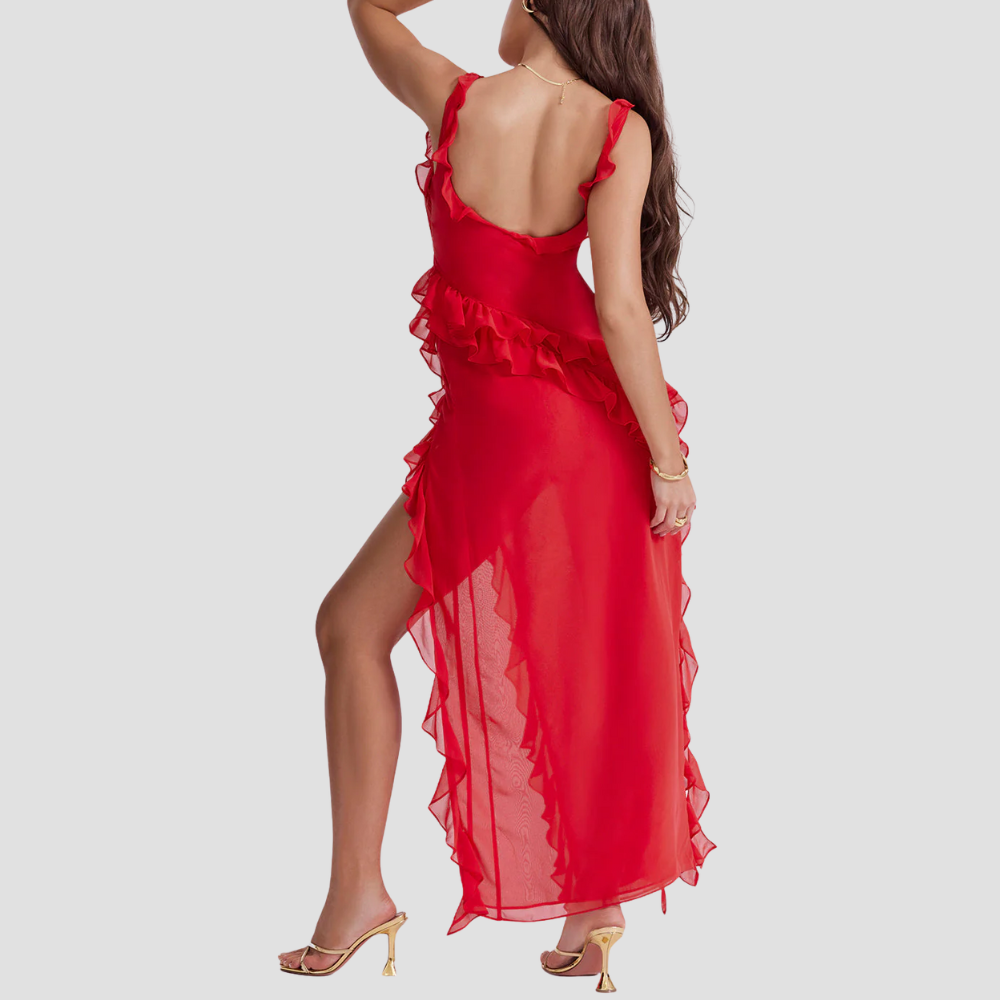 Badhie | Women’s Ruffle Cascade Evening Gown