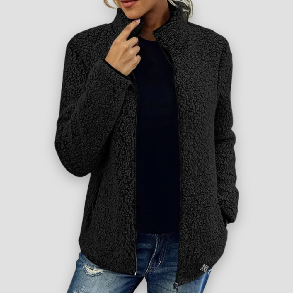 Badhie | Women’s Winter Jacket Plush Zip-Up Sherpa Jacket
