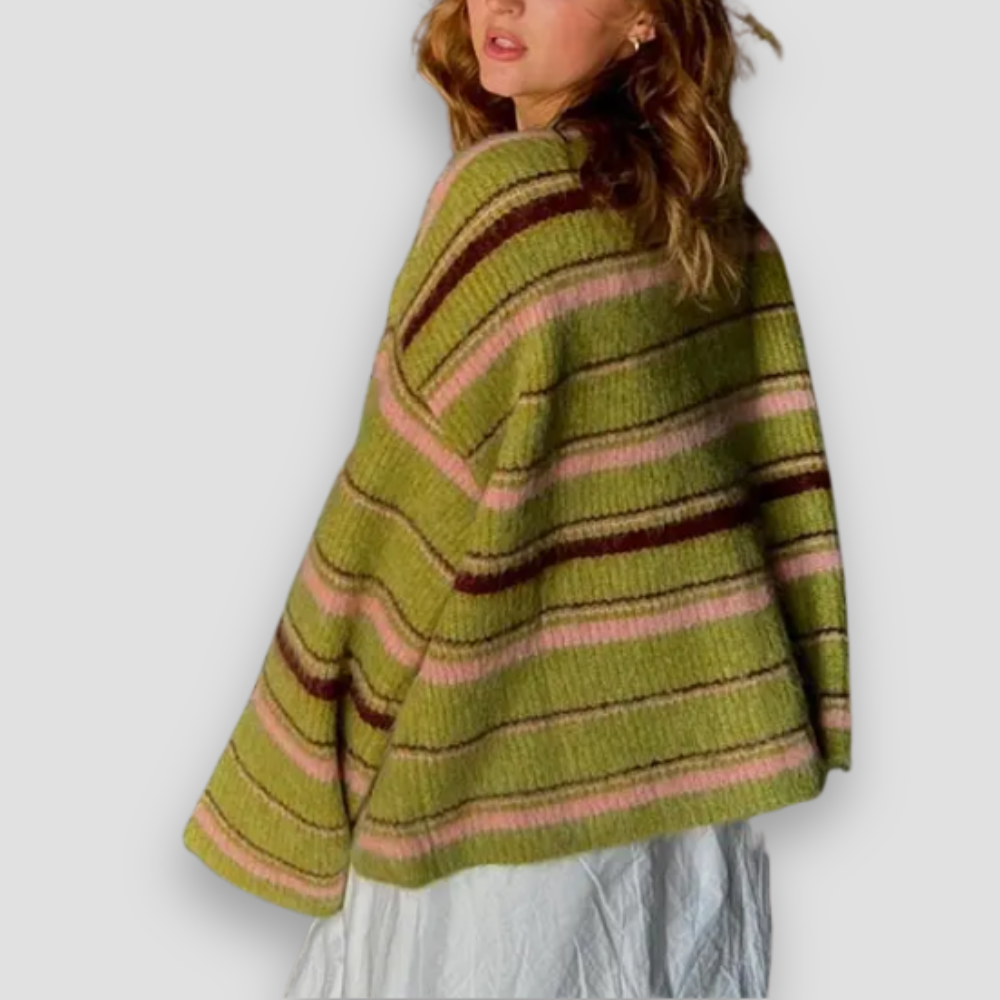 Badhie | Women’s Striped Oversized Knit Cardigan