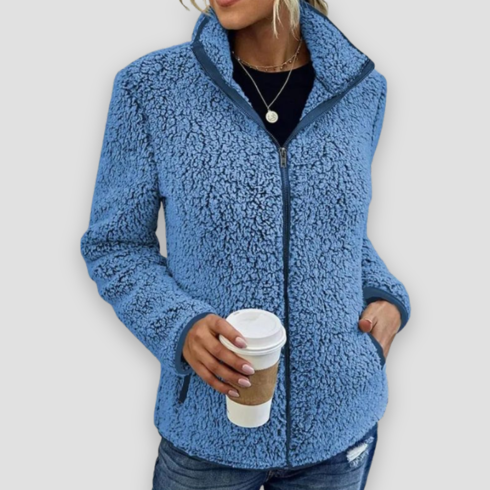 Badhie | Women’s Winter Jacket Plush Zip-Up Sherpa Jacket