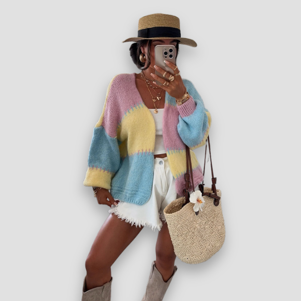 Badhie | Women’s Colorblock Knit Cardigan