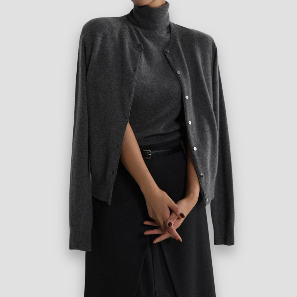 Badhie | Women’s Sleeveless Turtleneck & Cardigan Set