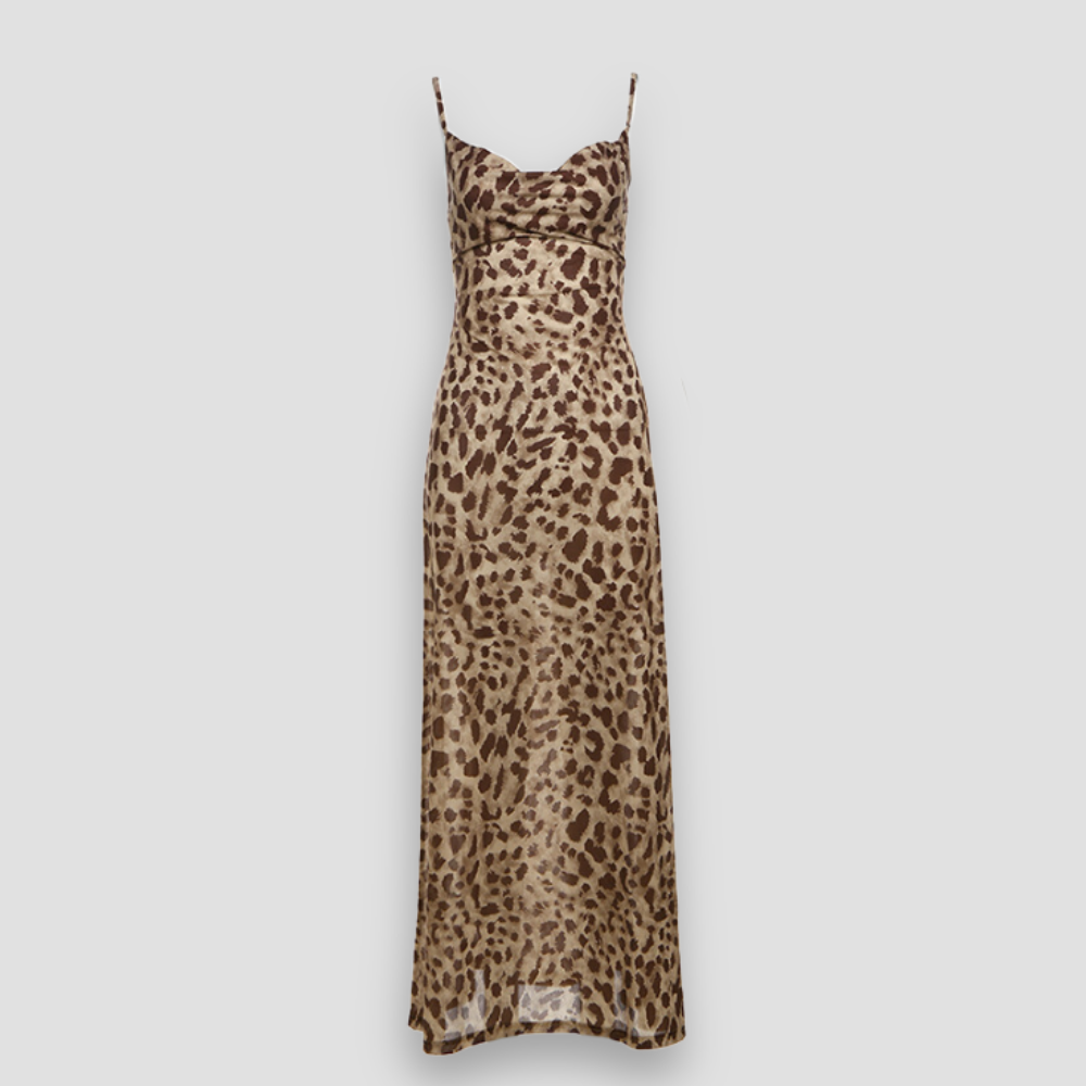 Badhie | Women's Maxi Leopard Long Dress