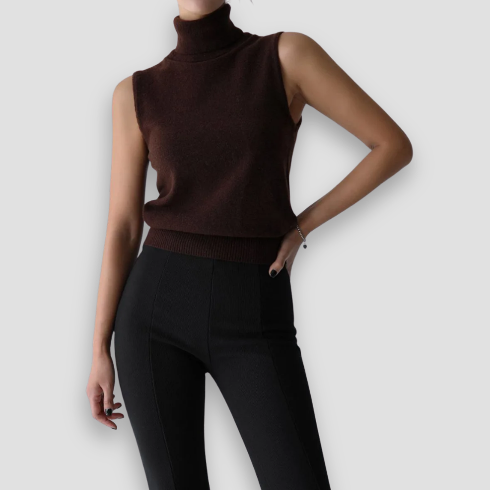 Badhie | Women’s Sleeveless Turtleneck & Cardigan Set