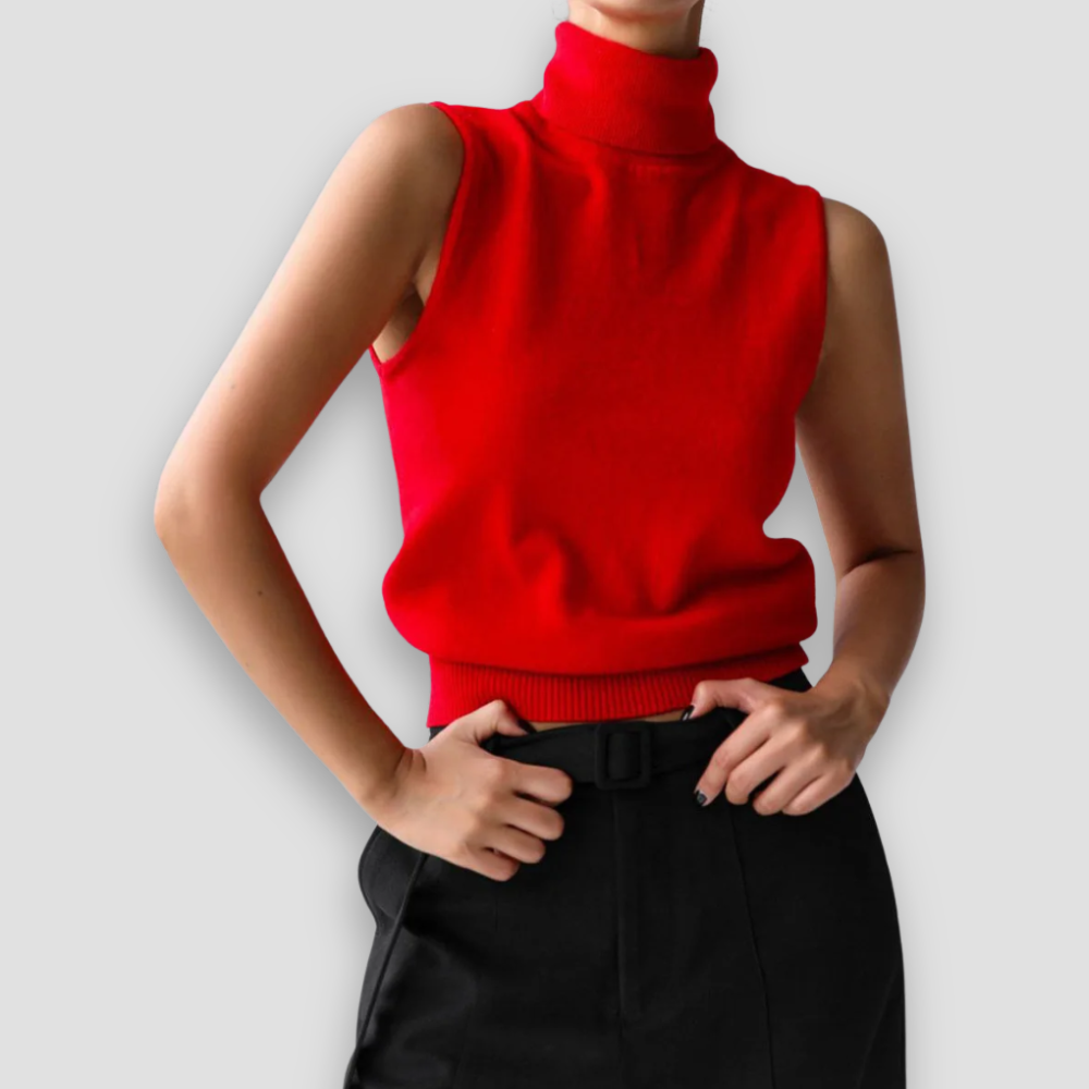 Badhie | Women’s Sleeveless Turtleneck & Cardigan Set