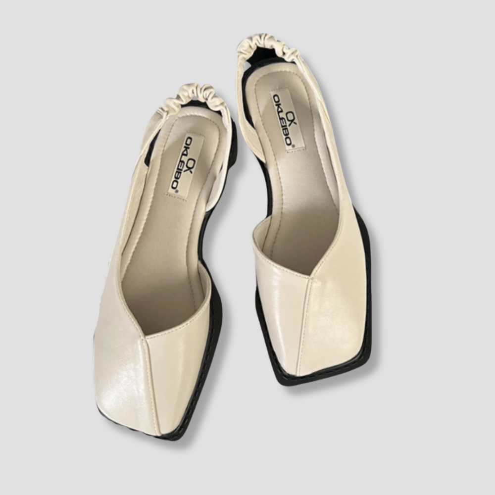 Badhie | Women’s Modern Square-Toe Slingback Heels