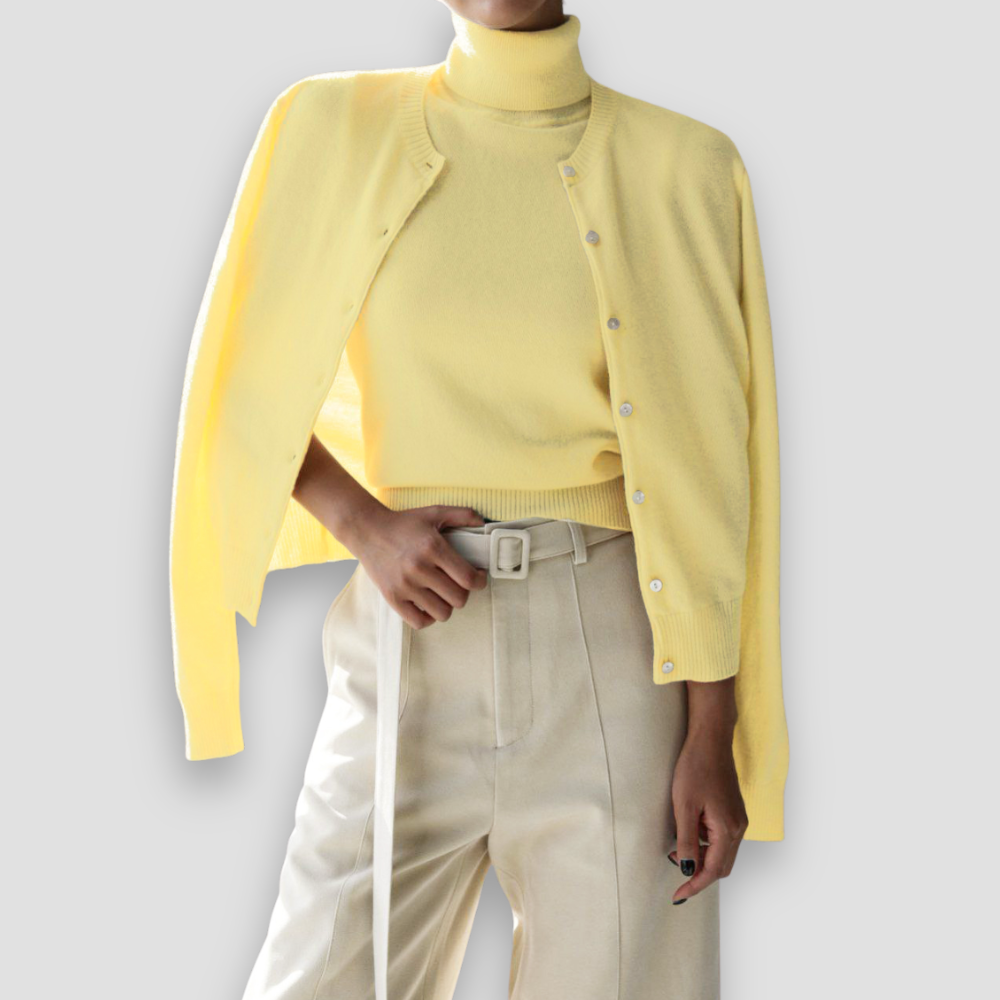 Badhie | Women’s Essential Knit Turtleneck & Cardigan Set