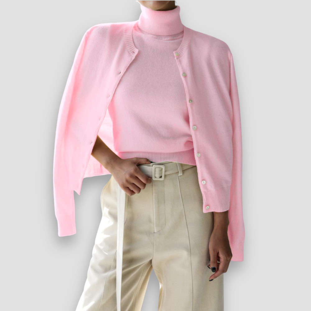 Badhie | Women’s Essential Knit Turtleneck & Cardigan Set